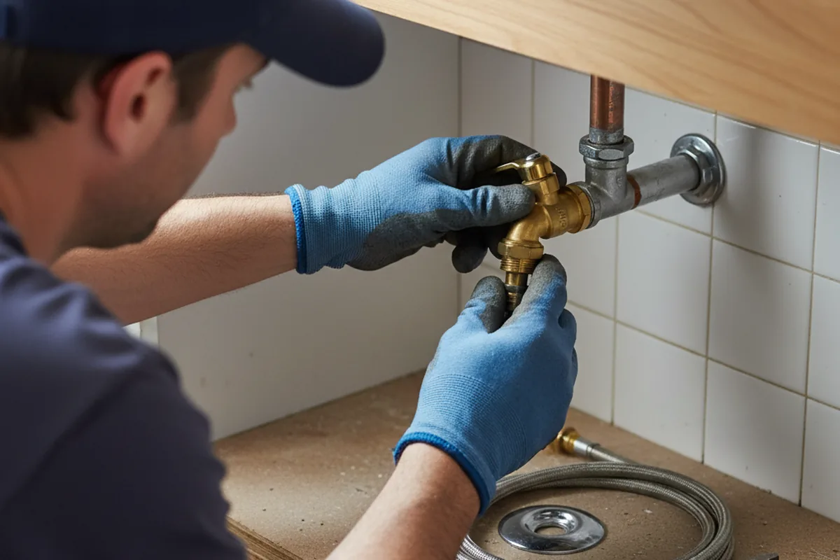Shutoff valve and fitting work during Emergency Plumbing in Pikeville